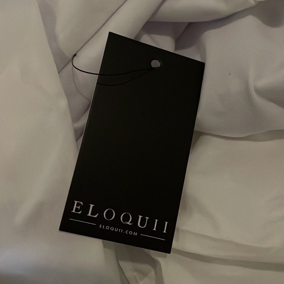 Eloquii White Puff Sleeve Babydoll Dress NWT Size 16 - Picture 9 of 10